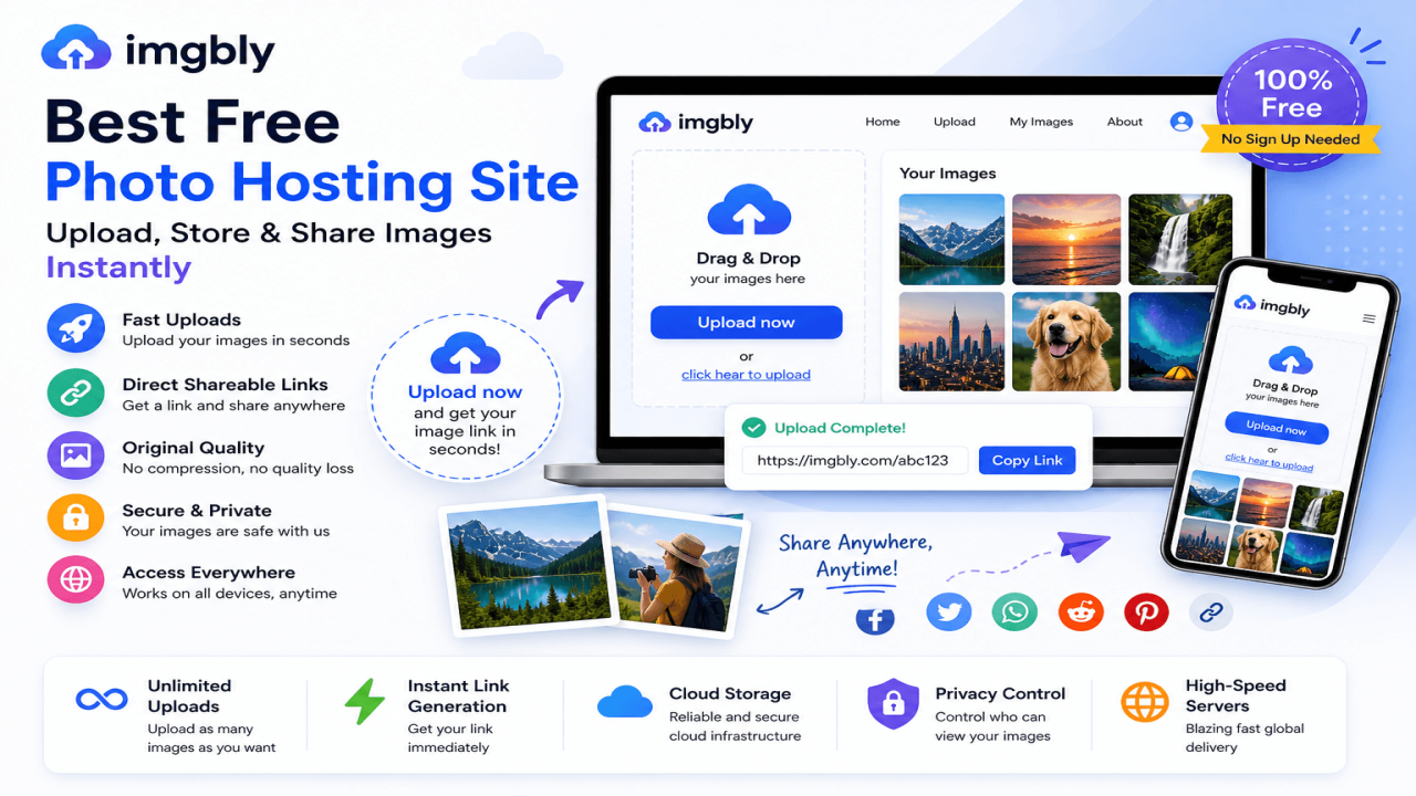 Best Free Photo Hosting Site – Upload, Store & Share Images Instantly (2026)